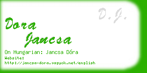 dora jancsa business card
