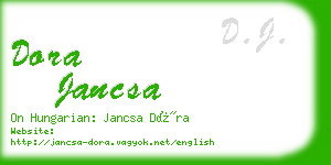 dora jancsa business card